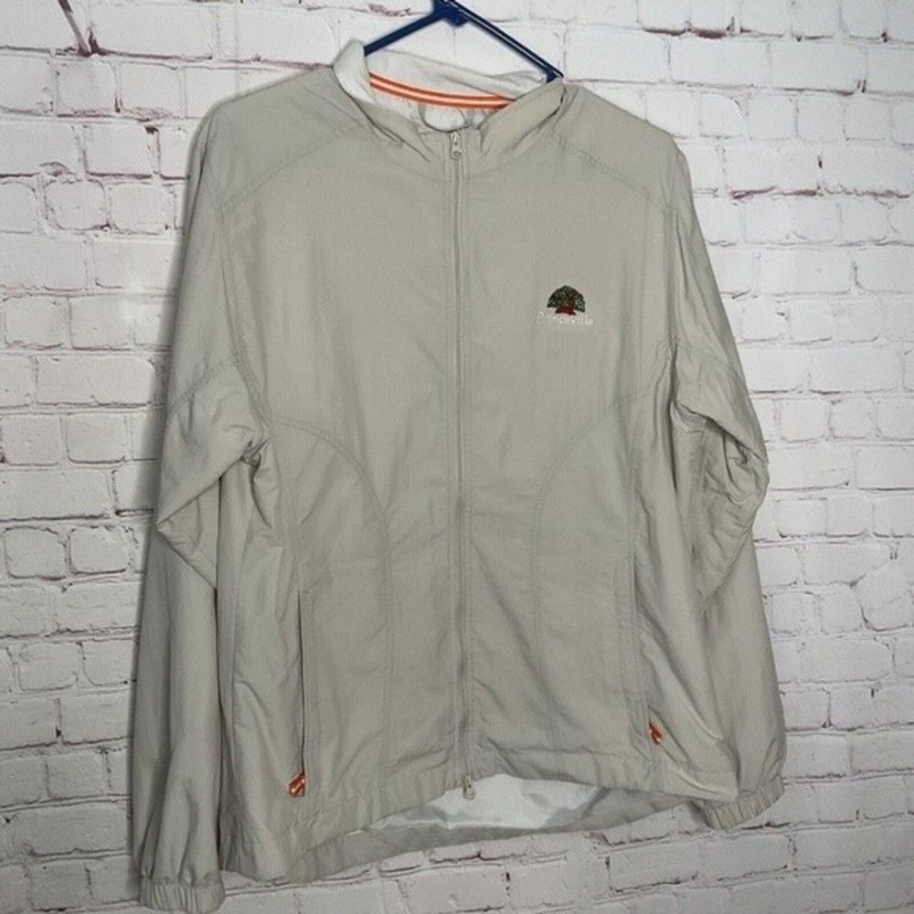 FootJoy FJ Beige Chest Logo Full Zip Lined Windbreaker‎ Jacket Women L China